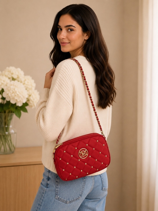 Badgley Mischka Handbags - ❤️ Badgley Mischka Red Quilted Crossbody Bag – New With Tags